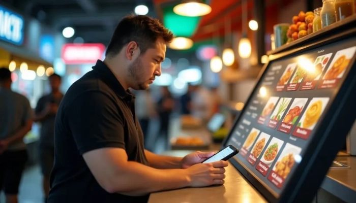 مقایسه کیوسک سفارش‌گیر با روش سنتی ثبت سفارش